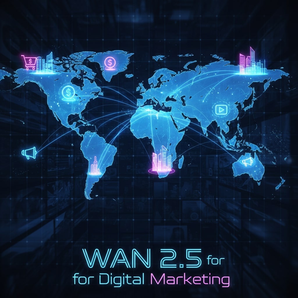 Image showing how the world is connected by WAN 2.5 through Digital Marketing